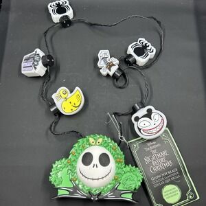 2024‎ Disney NIGHTMARE BEFORE Christmas Light Up Sound Necklace Jack Skellington